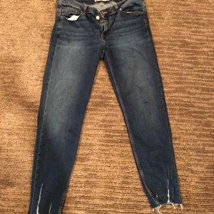 Zara Basic Denim High waisted Dark-wash Jeans